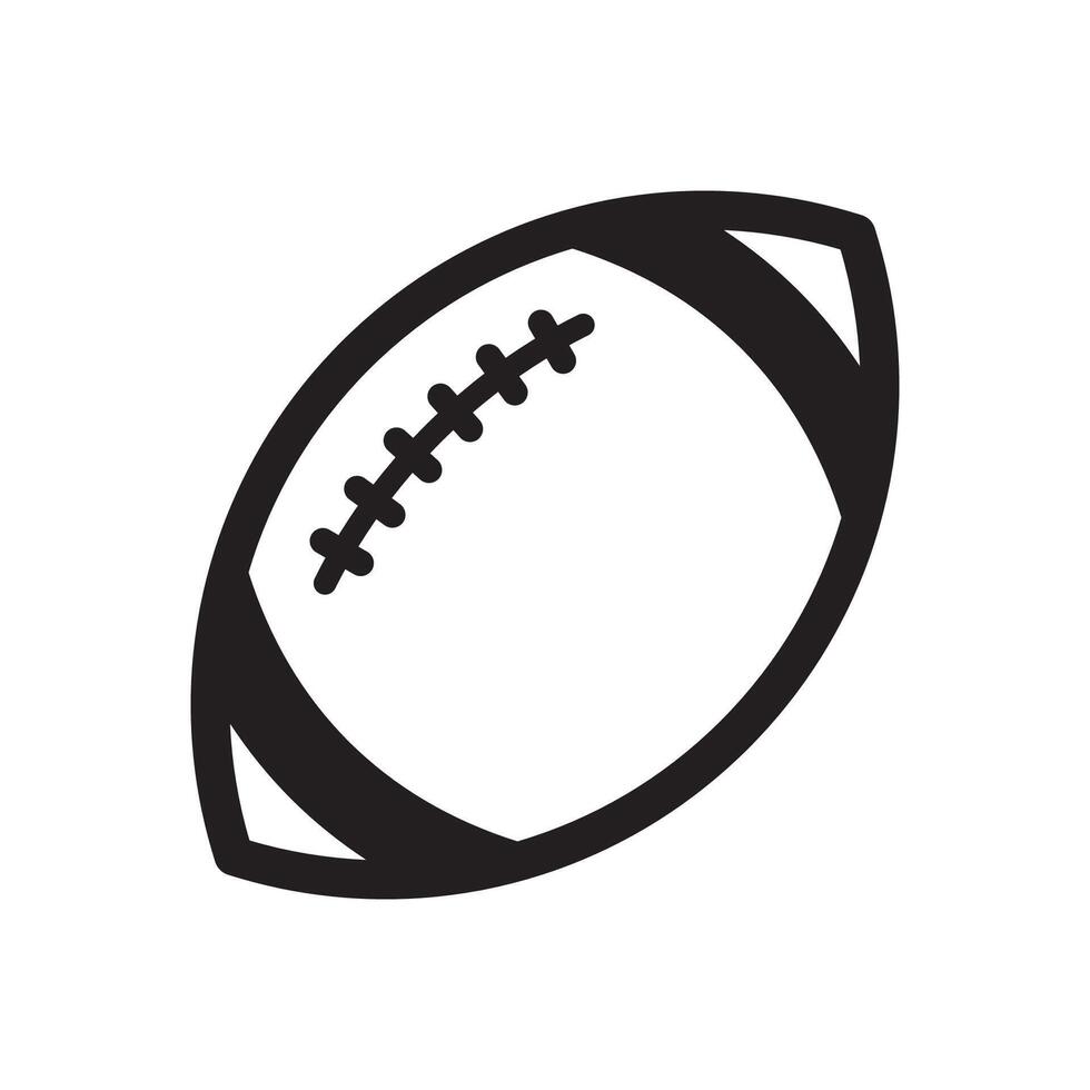 American football ball icon isolated. Rugby ball icon. vector