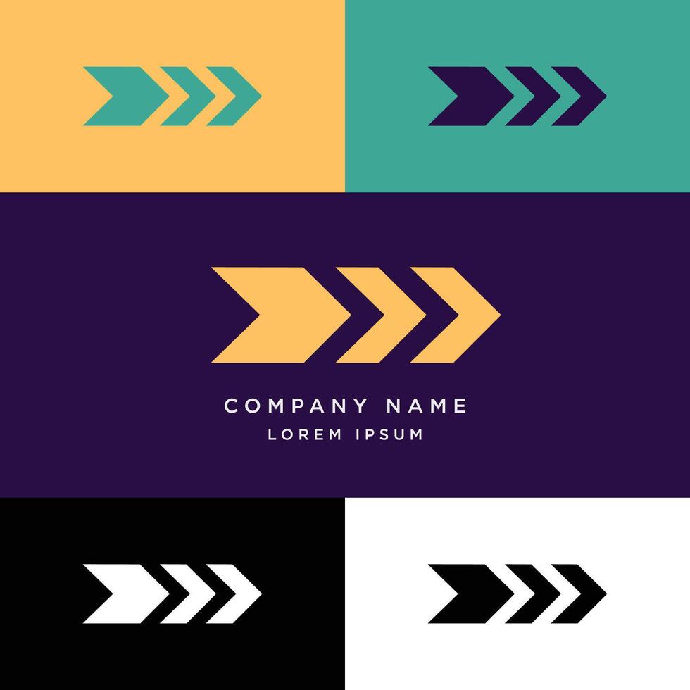 flecha logo modelo con color paleta vector, adecuado para empresa logo y otro vector