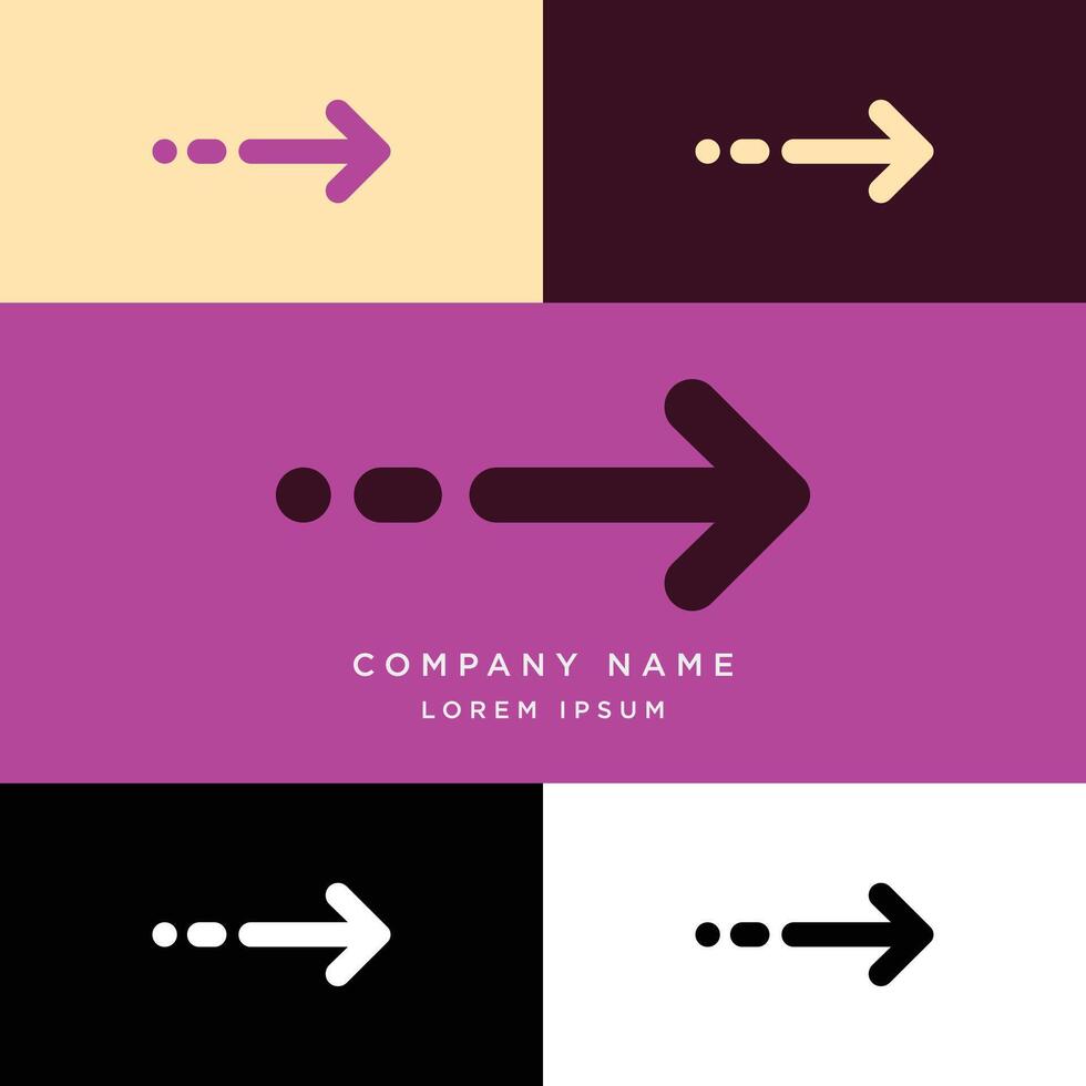 Arrow logo template with color palette vector, suitable for company logo and other vector