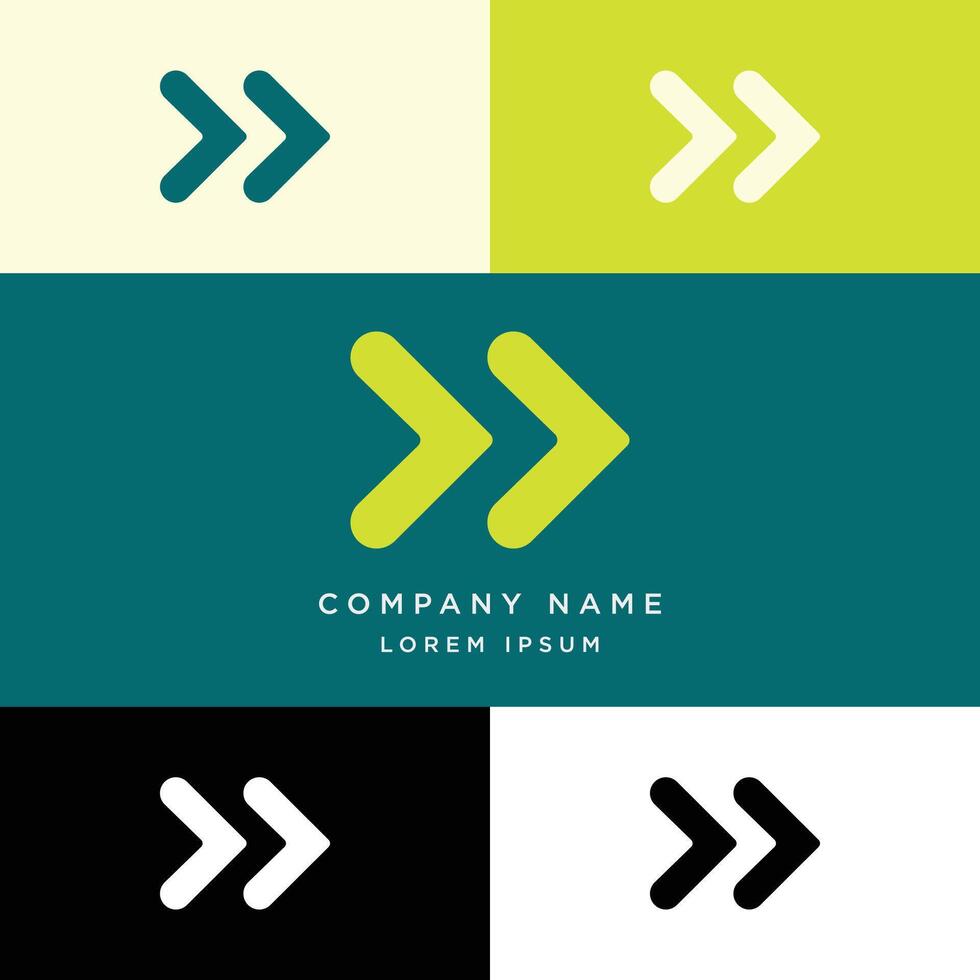 Arrow logo template with color palette vector, suitable for company logo and other vector