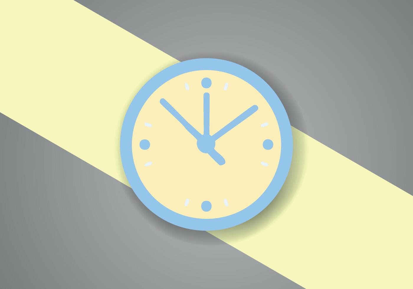 Simple Minimalist Clock Symbol Icon. Vector Image.