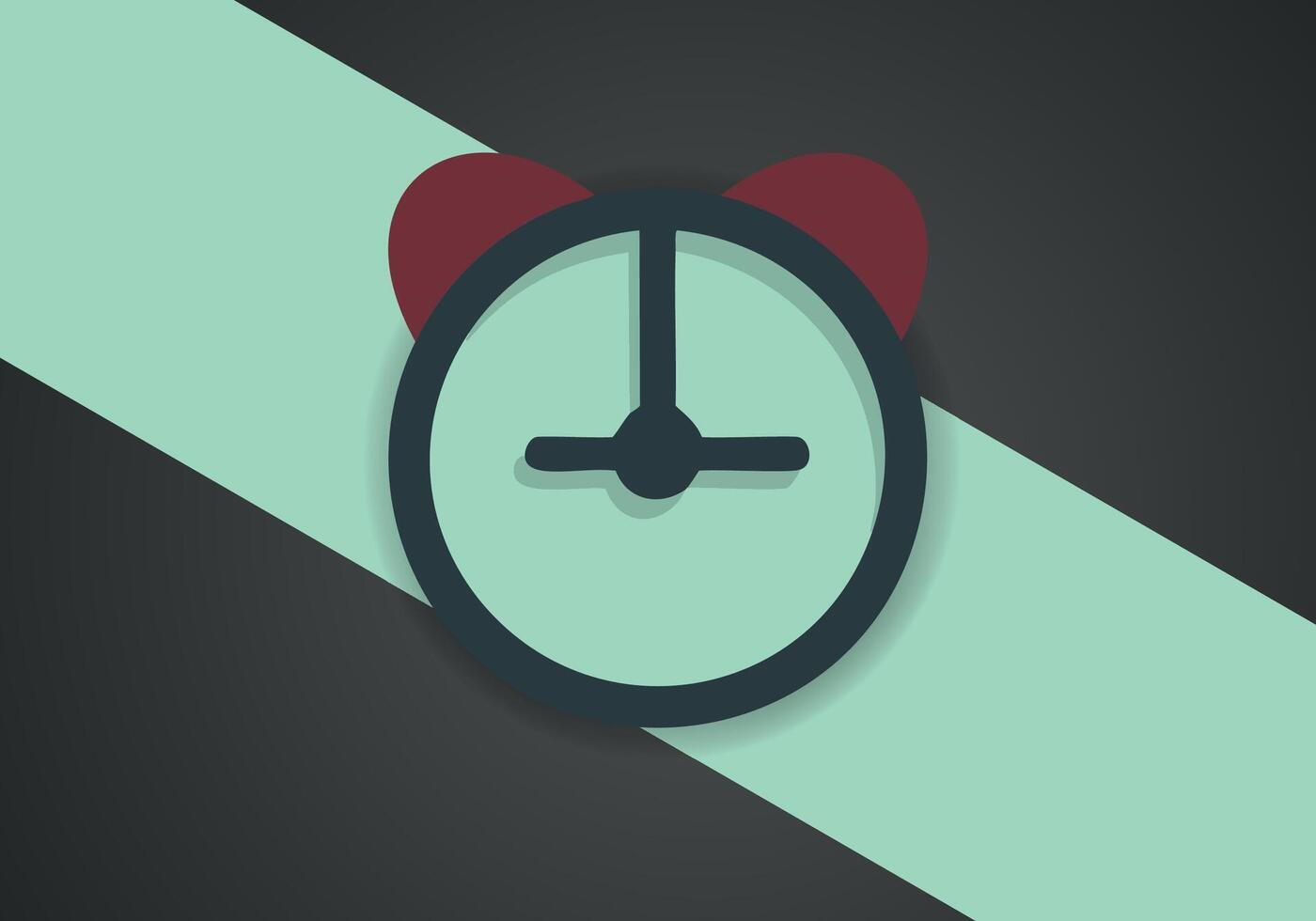 Simple Minimalist Clock Symbol Icon. Vector Image.