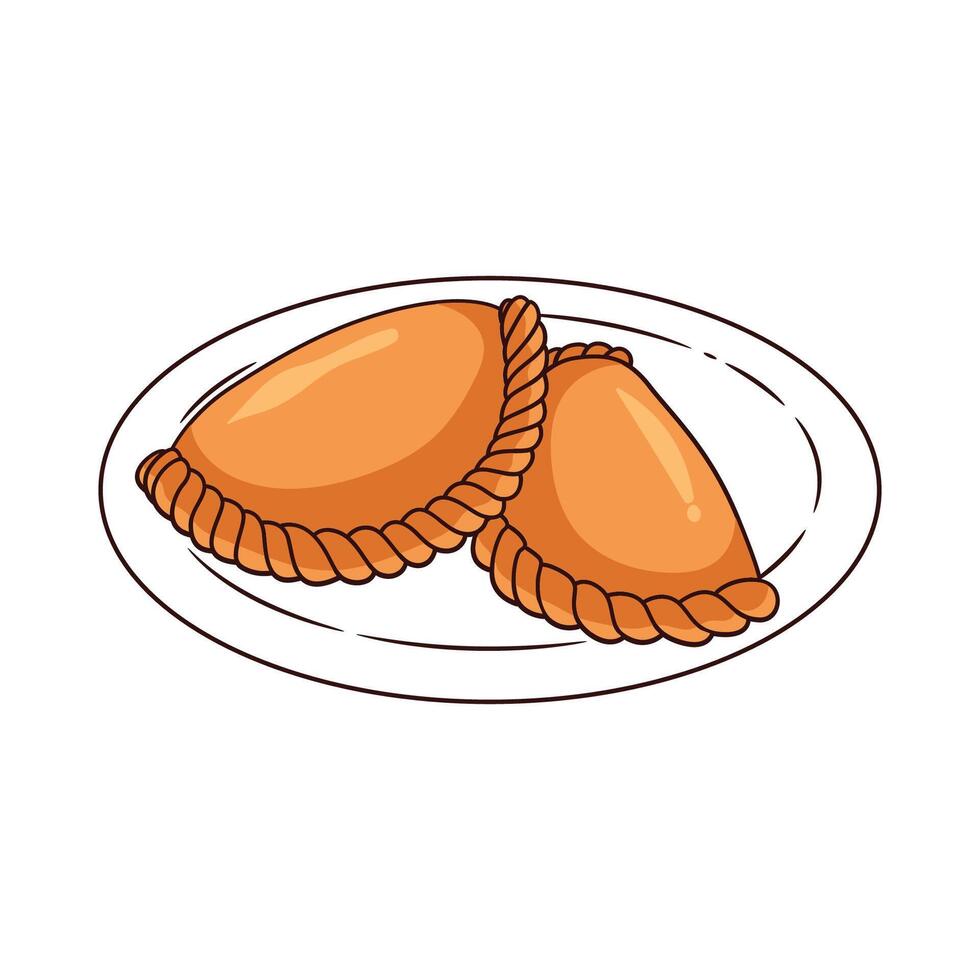 vector empanadas ilustración