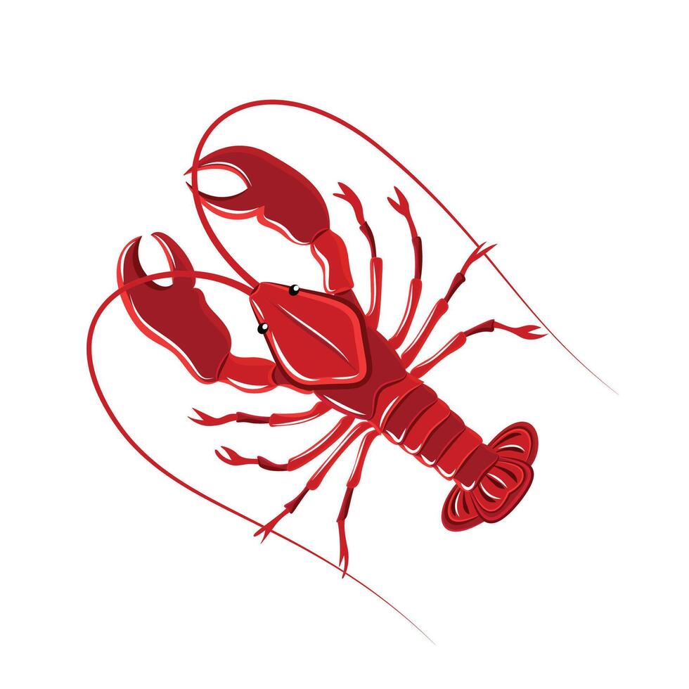 lobster cartoon illustration vector