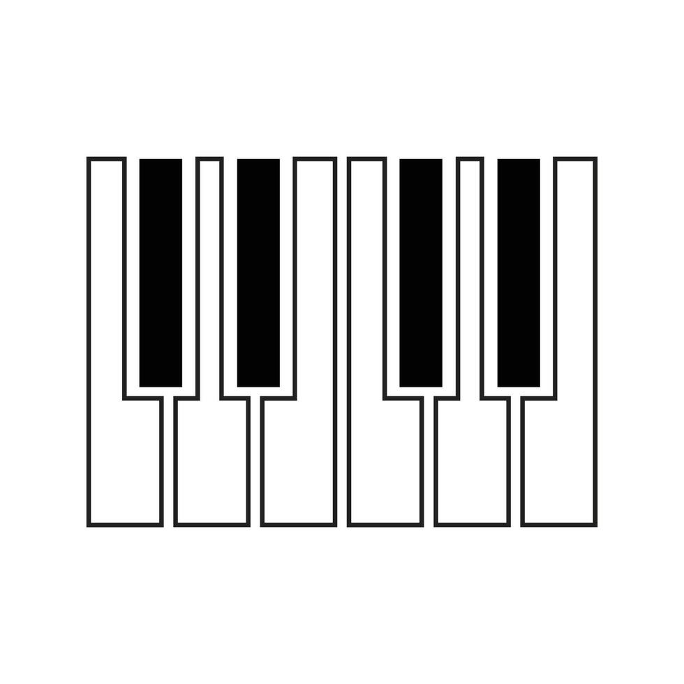 piano llaves vector ilustración, adecuado para icono, logo
