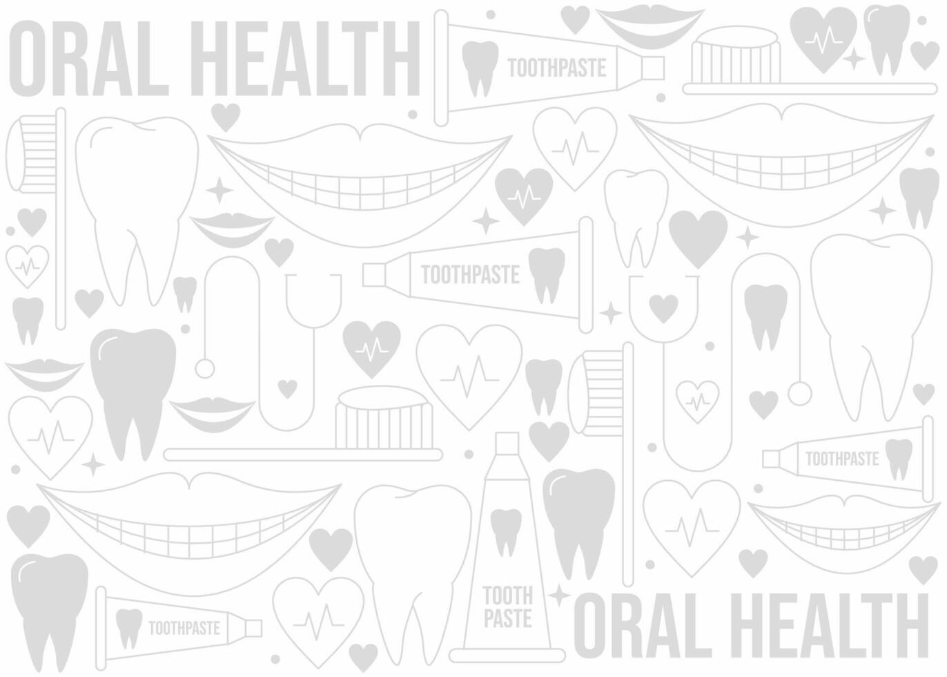 oral health pattern design vector