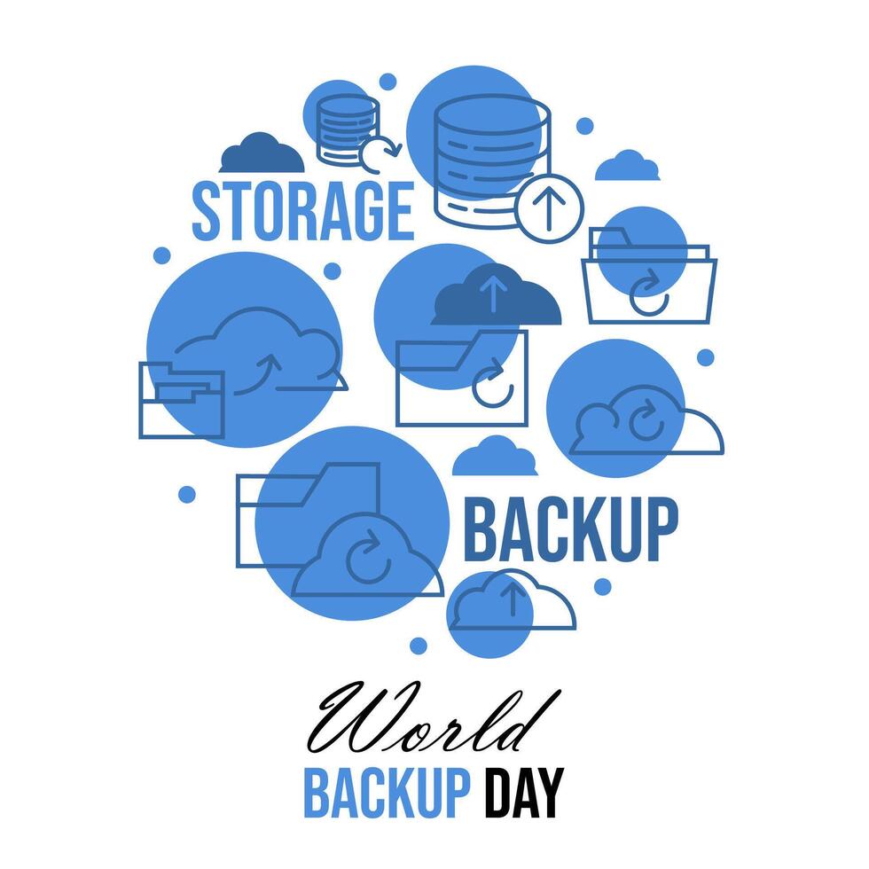 World backup day vector