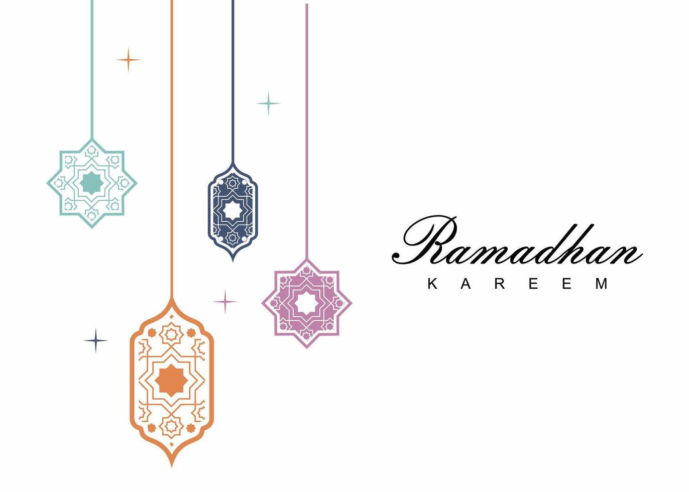 Happy ramadhan flyer vector