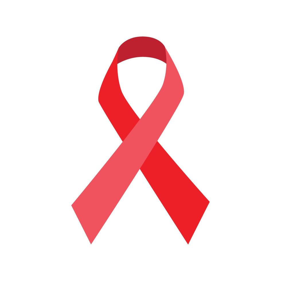 red aids awareness ribbon vector