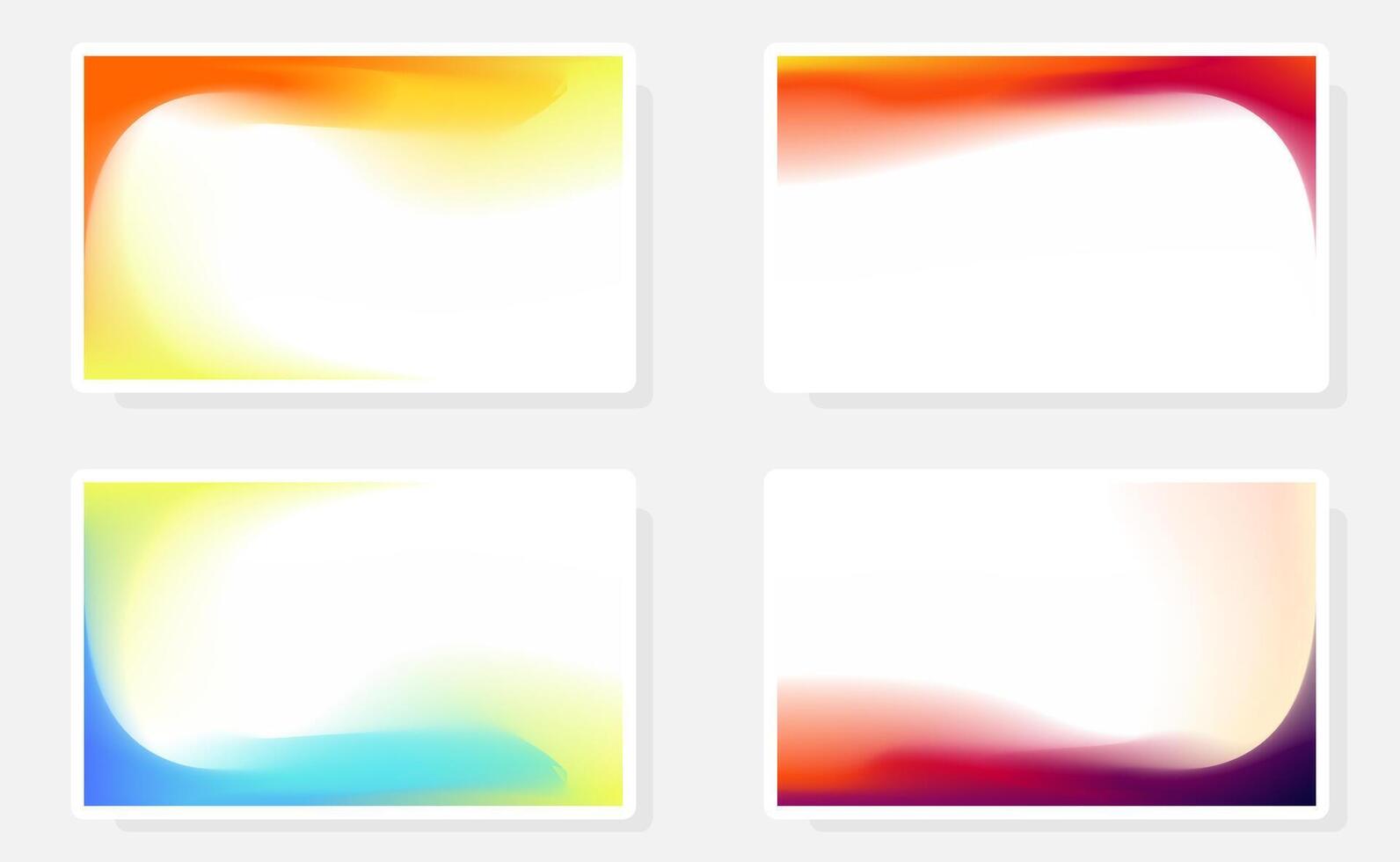 Gradient background set simple modern screen or presentation design vector illustration