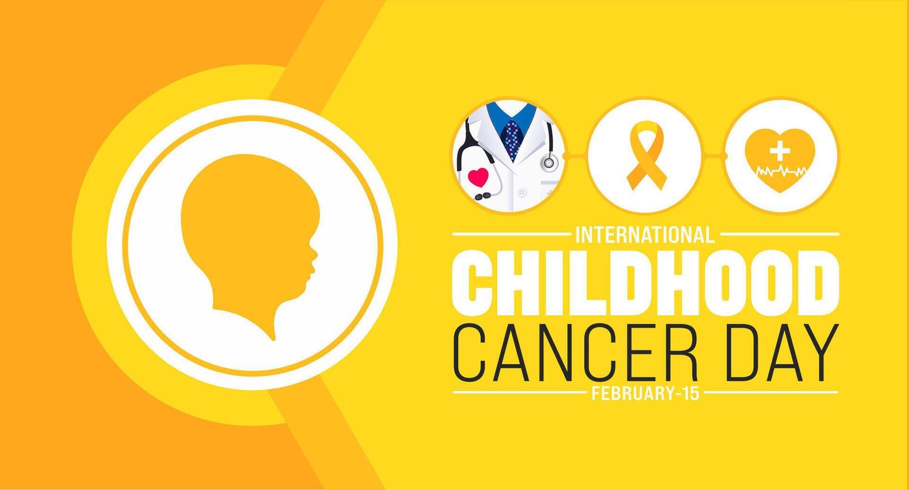 February is International Childhood Cancer Day background template. Holiday concept. use to background, banner, placard, card, and poster design template with text inscription and standard color. vector