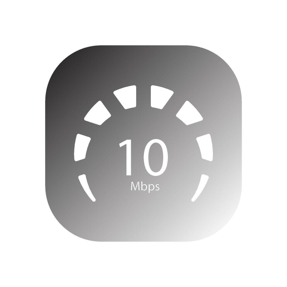 mbps velocímetro icono vector