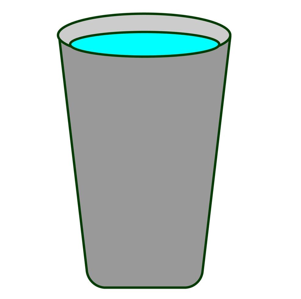a glass of water vector