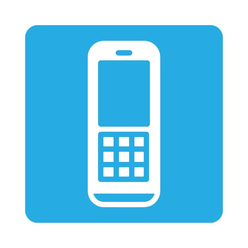 Phone icon in flat style. Vector illustration