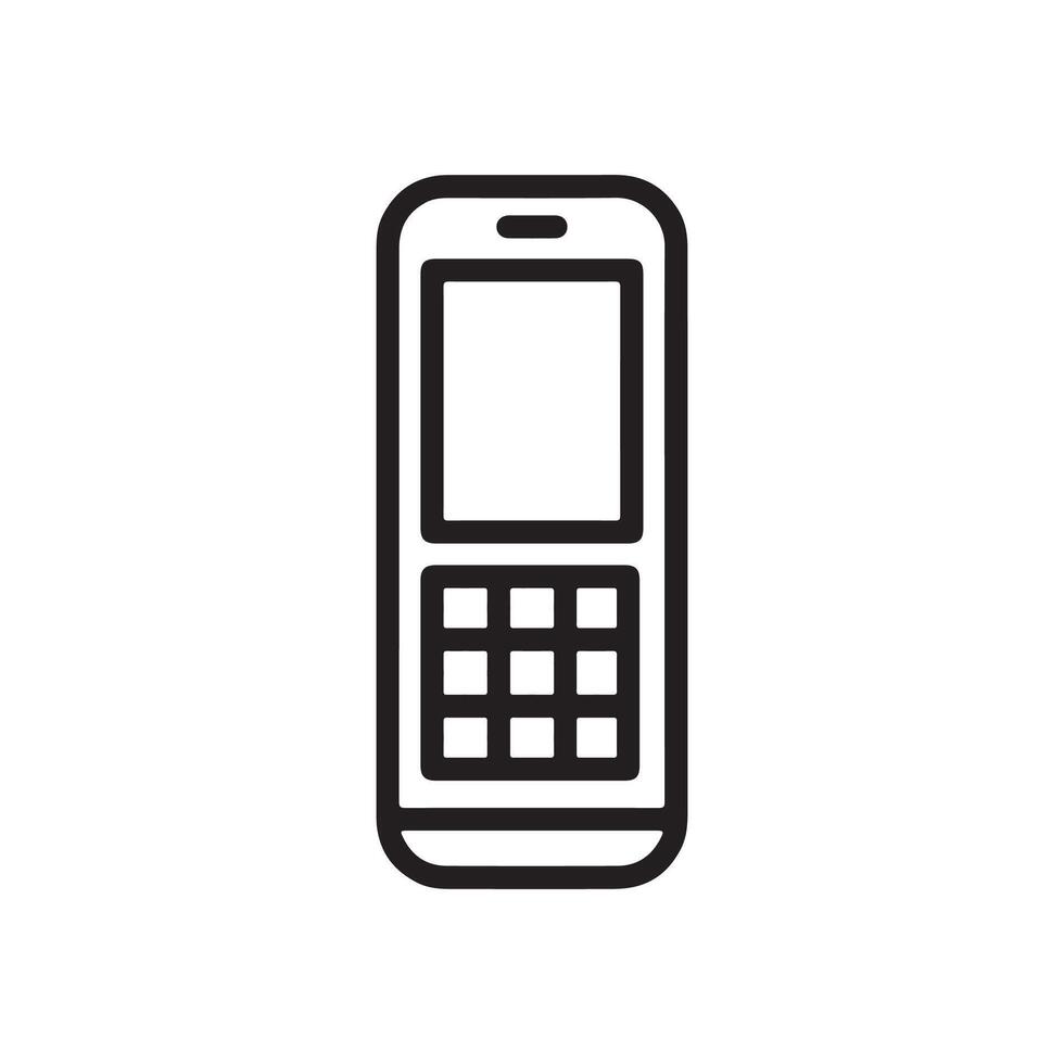 Phone icon in flat style. Vector illustration