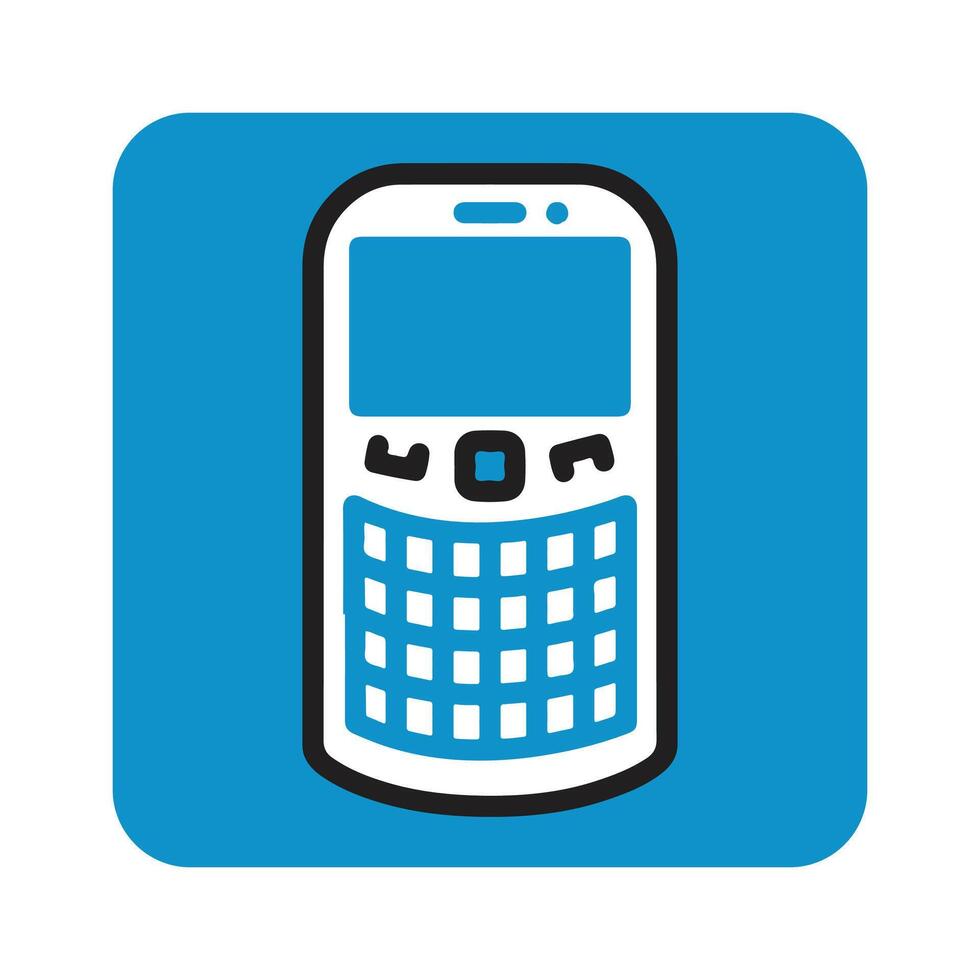 Phone icon in flat style. Vector illustration