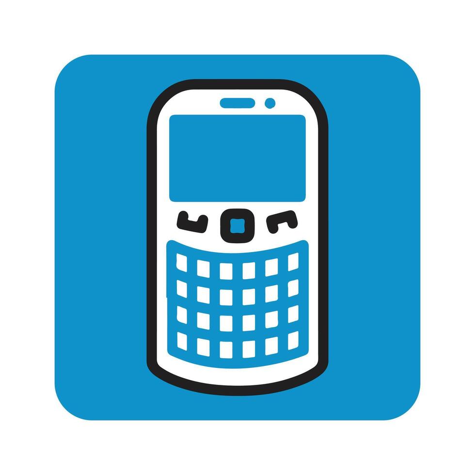 Phone icon in flat style. Vector illustration