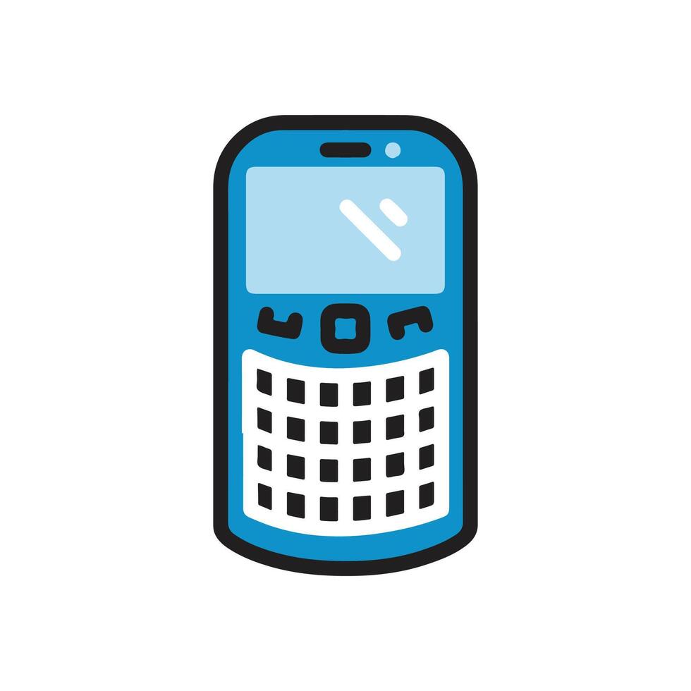 Phone icon in flat style. Vector illustration