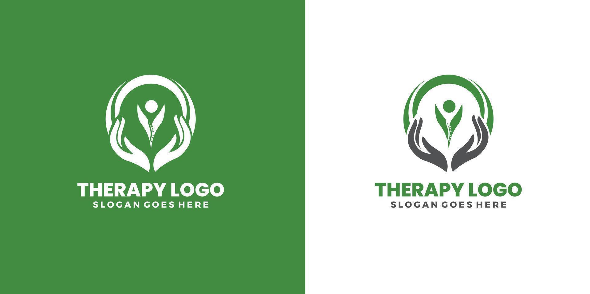 Physical therapy logo design concept Free Vector