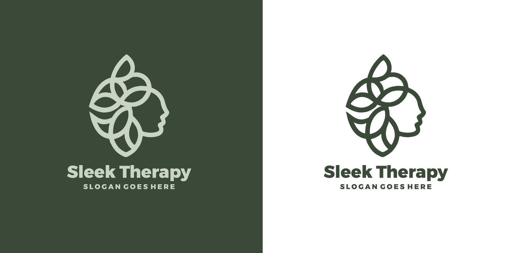 sleek therapy logo  design free Vector and free SVG