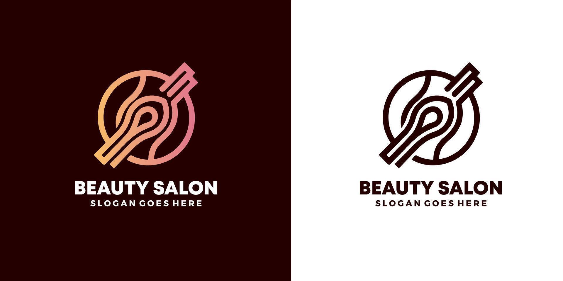 Beauty Salon logo design Free Vector