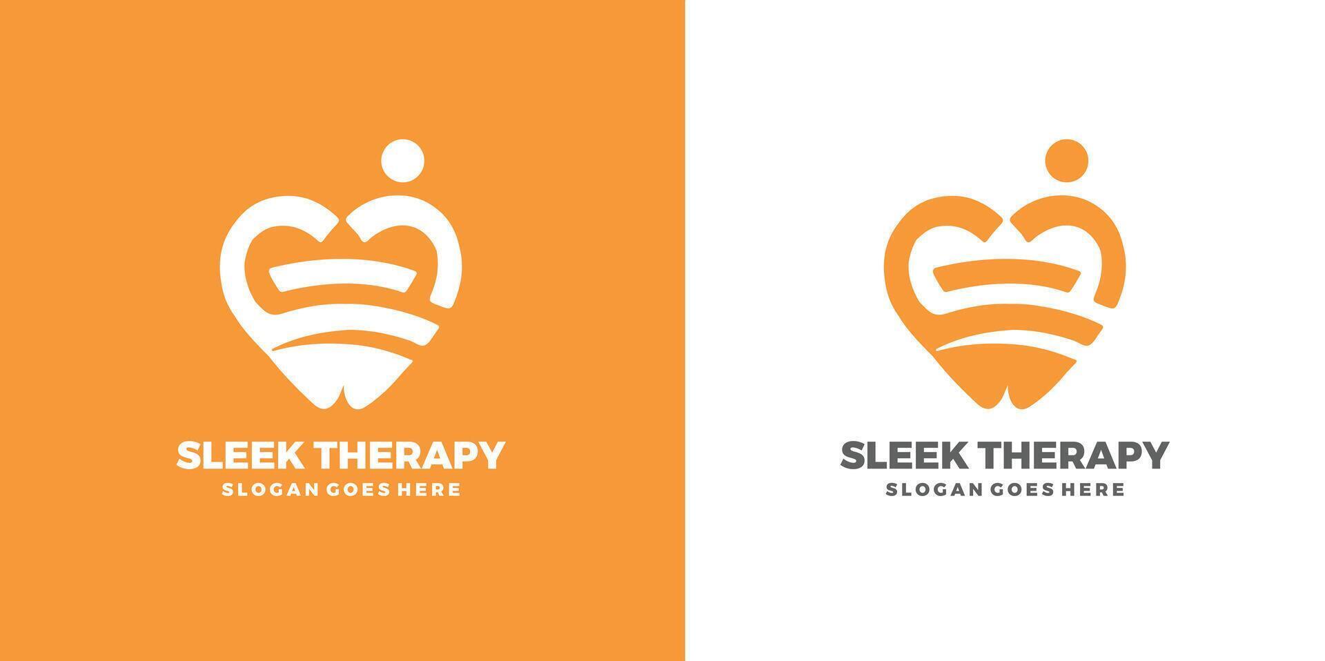 sleek therapy logo  design free Vector and free SVG