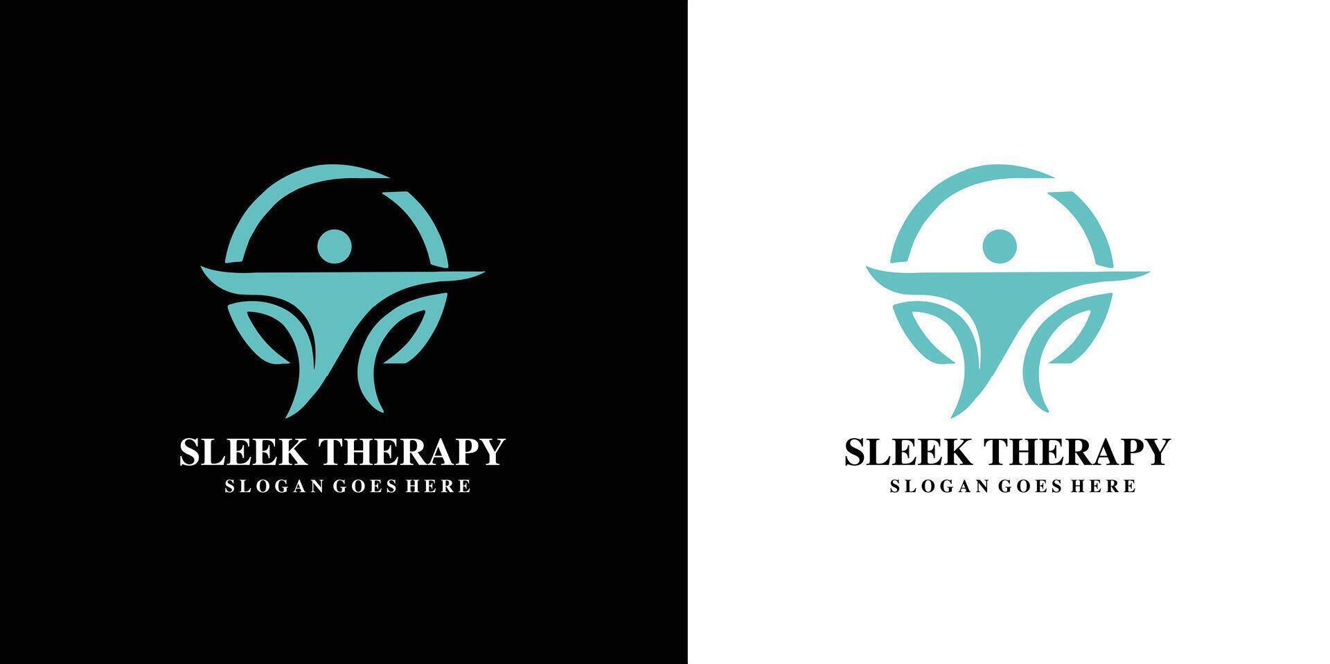 sleek therapy logo  design free Vector and free SVG