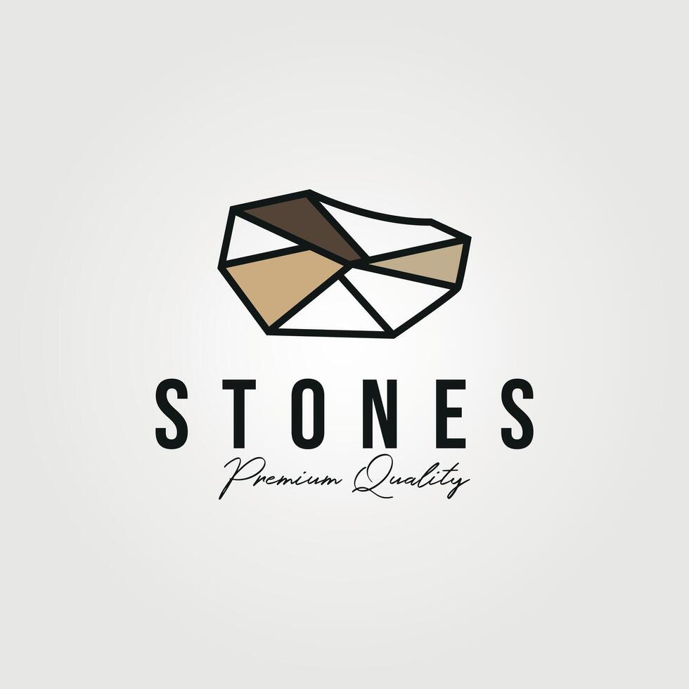 Stone rock Logo, Premium Design, elegant balancing stone Vector, Stepping Rock Walking Icon Illustration template vector