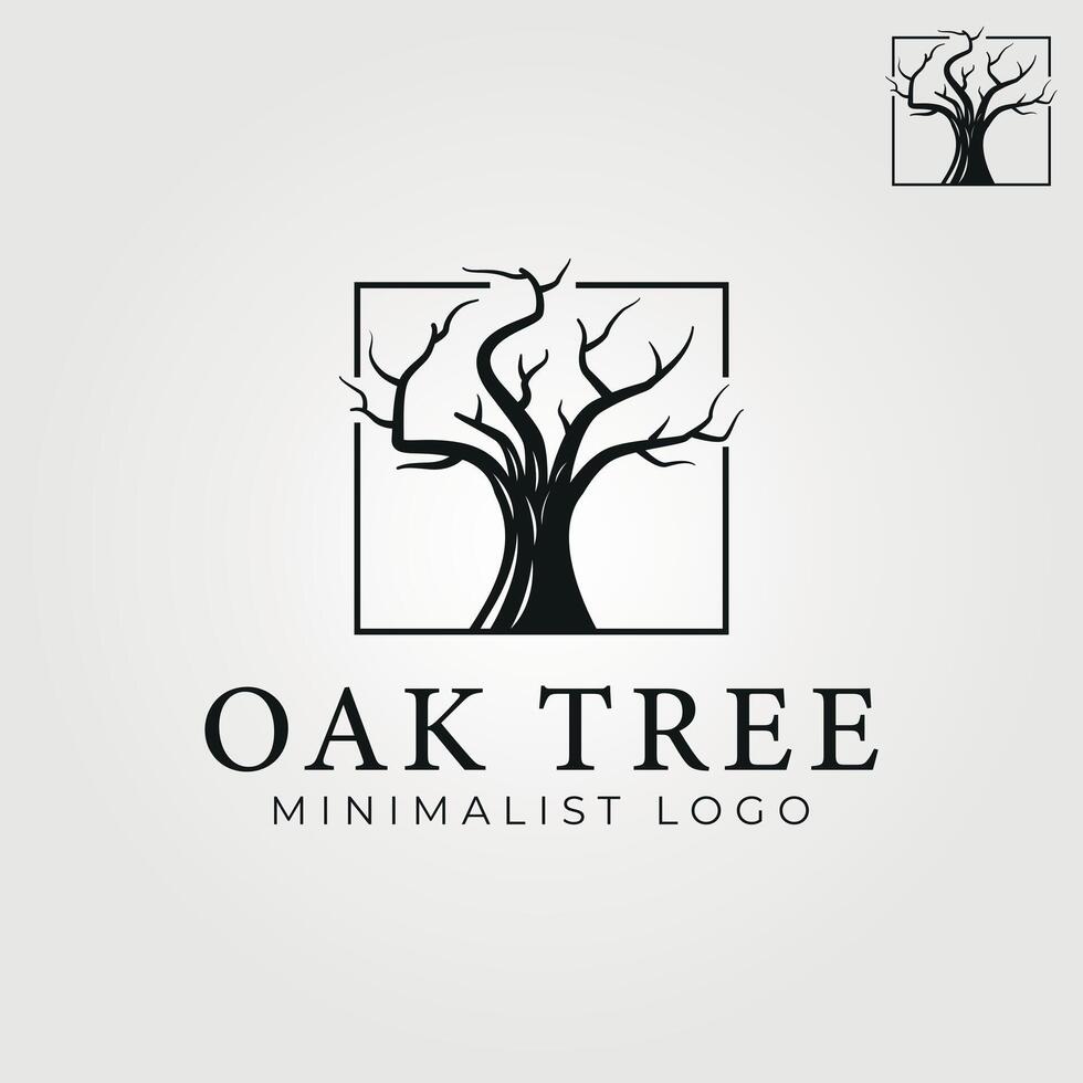 oak tree trunk logo vector illustration design, icon and symbol minimalist 38237546 Vector Art
