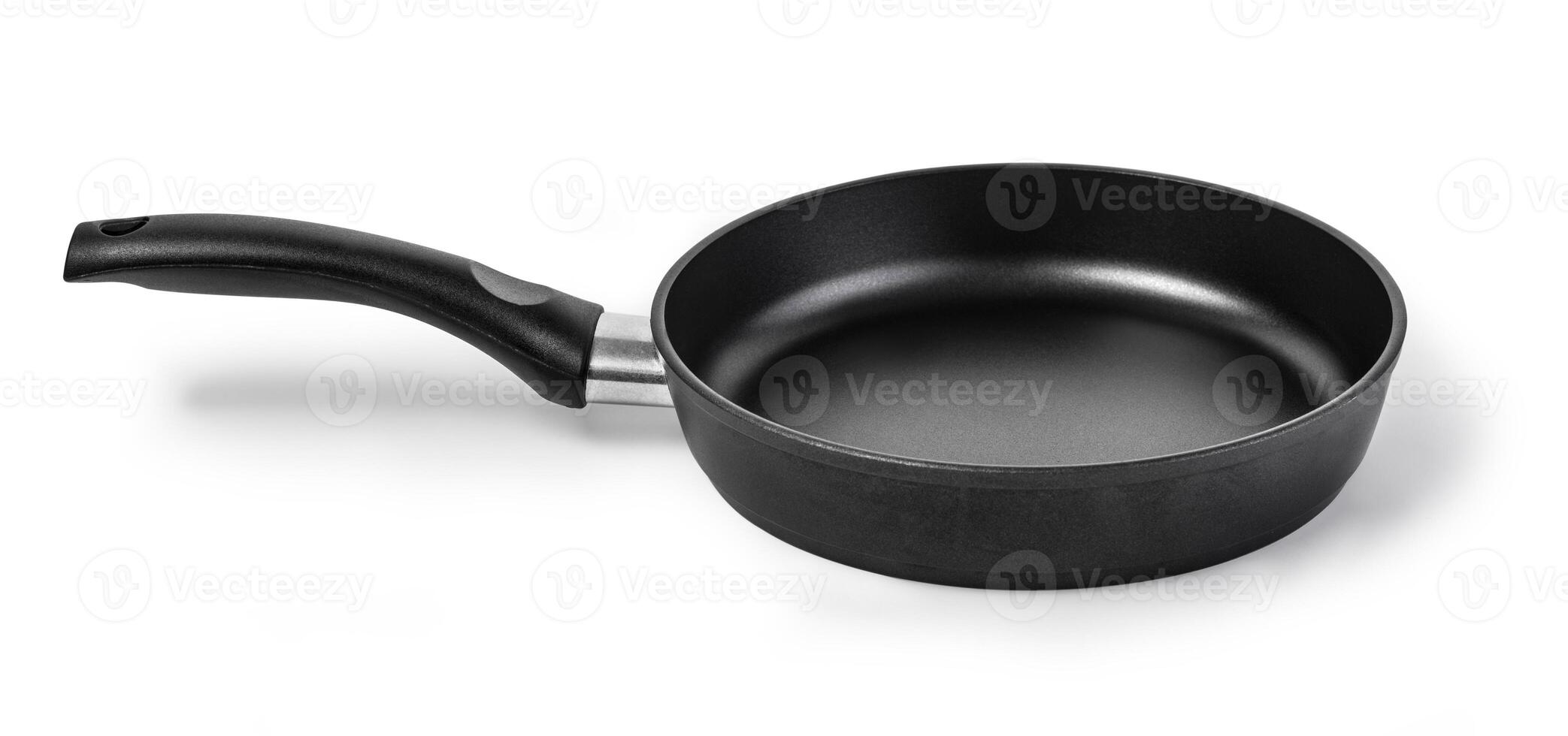 black frying pan isolated photo