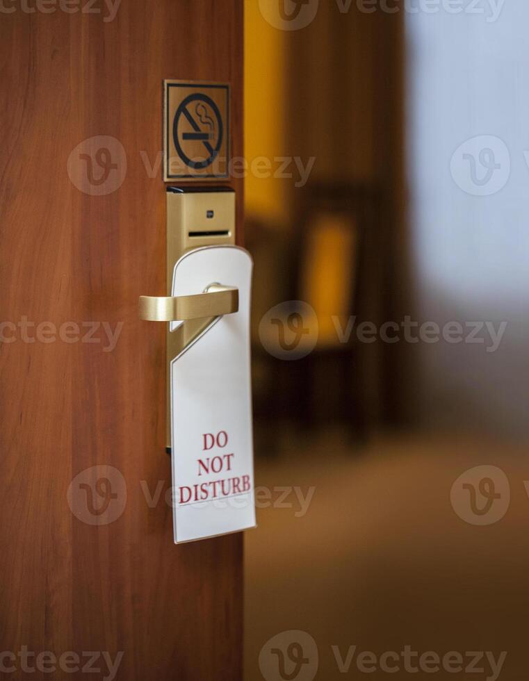 do not disturb sign hanging photo