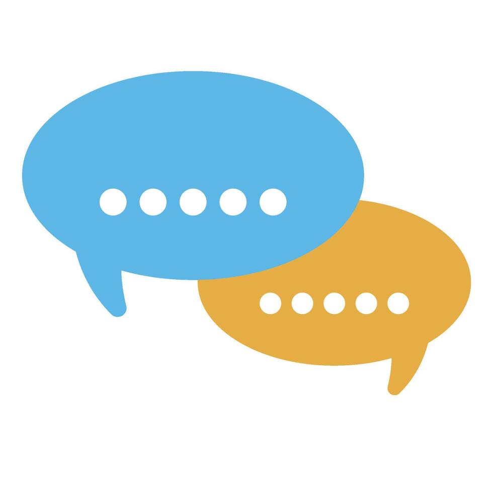 talk bubbles massage icon vector