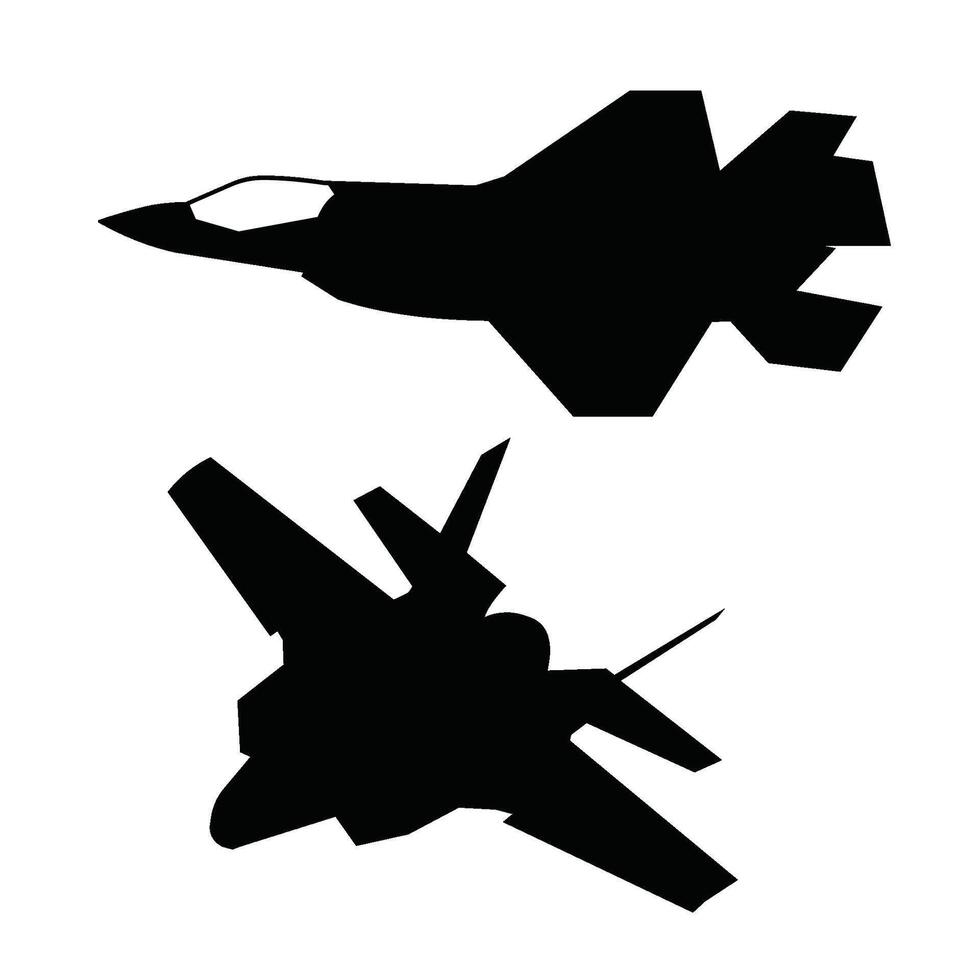 modern us jet fighter set vector design