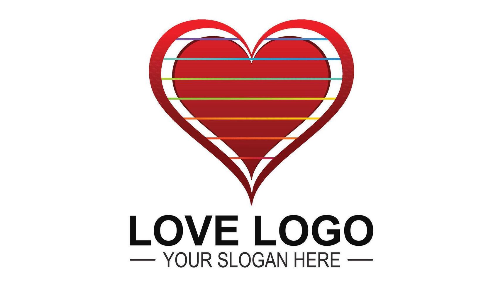 Valentine logo or Heart logo or icon. Love logo design. vector