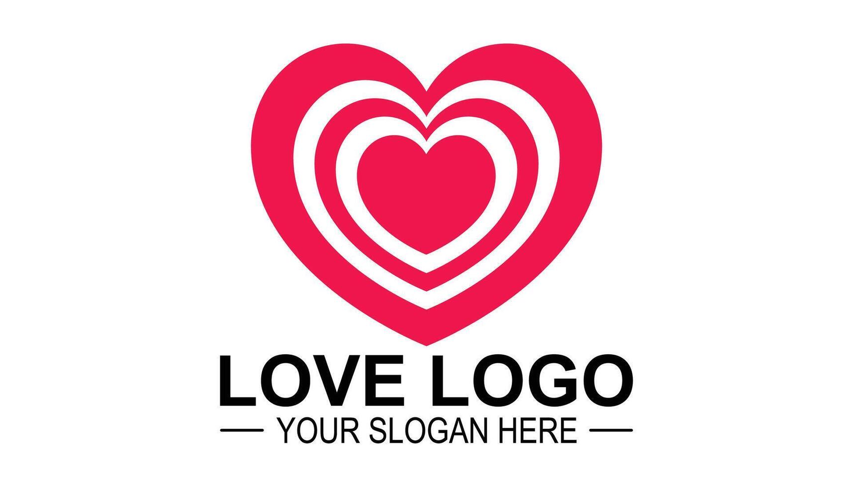 Valentine logo or Heart logo or icon. Love logo design. vector