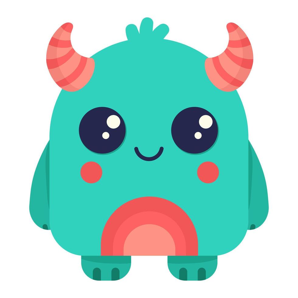Cute monster. Cartoon character for children. Vector illustration