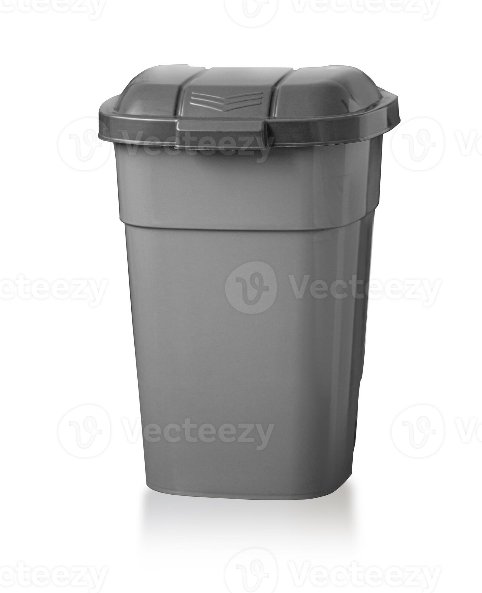 plastic trash basket with lid 38238324 Stock Photo at Vecteezy