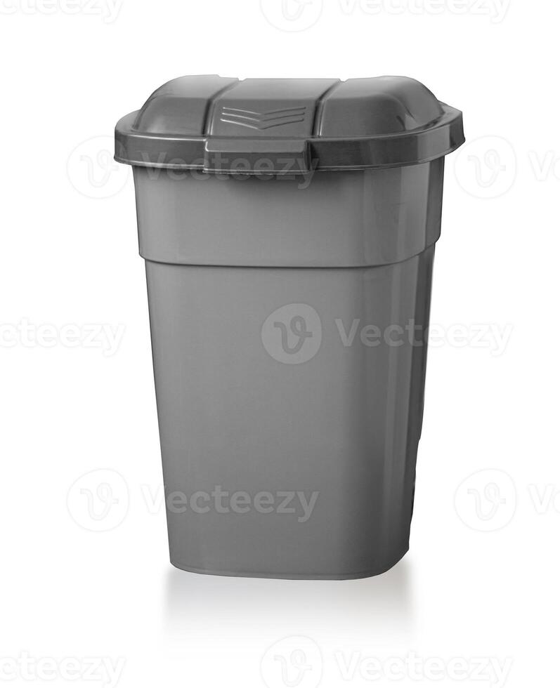 plastic trash basket with lid photo