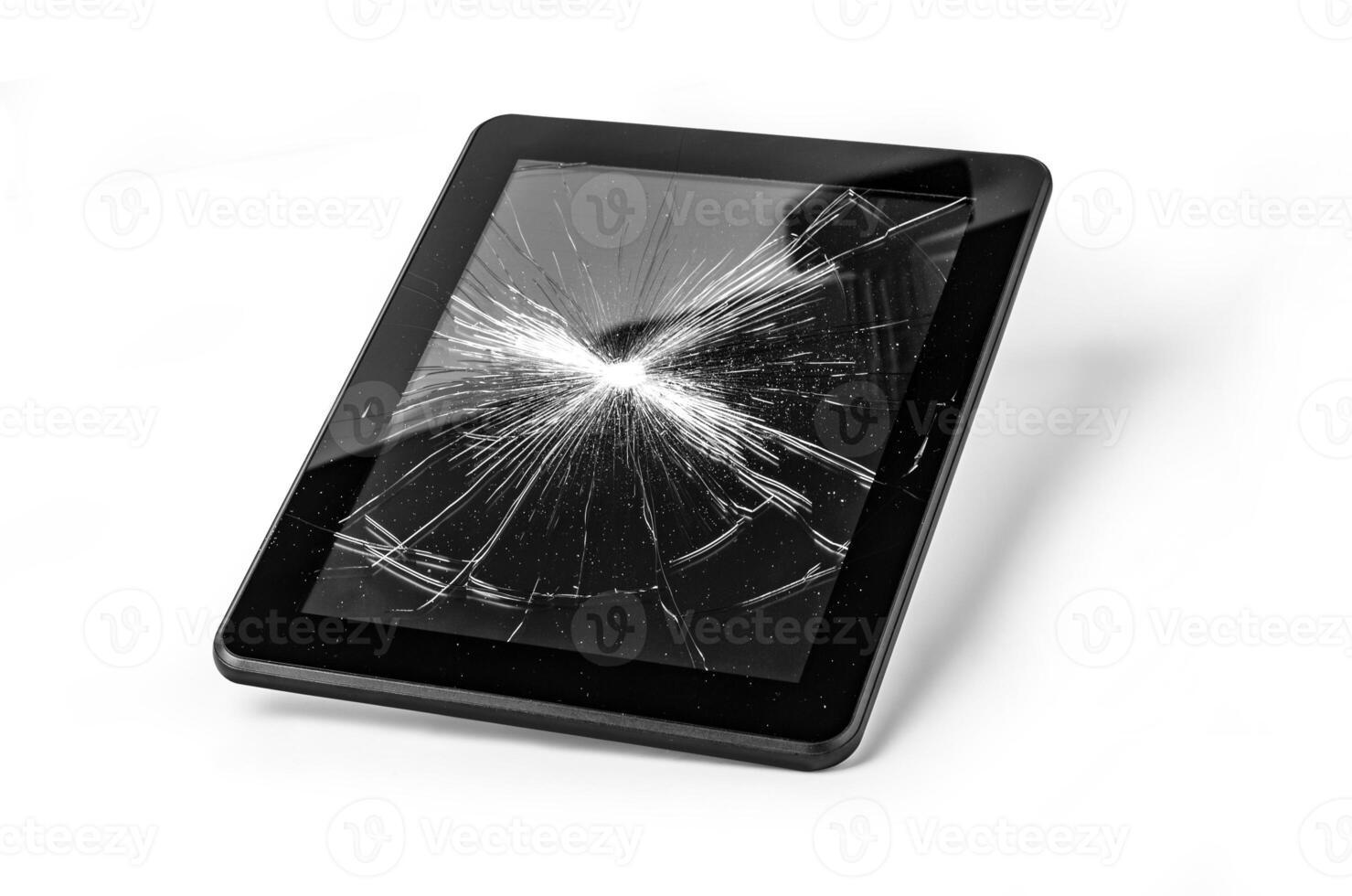 Tablet pc with broken screen photo