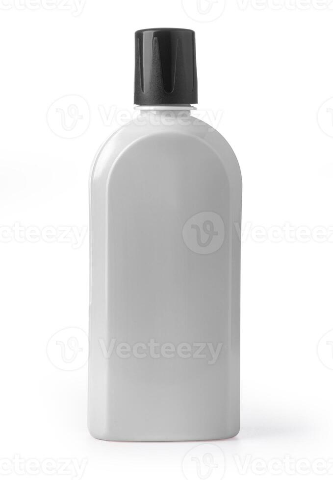 plastic cosmetic bottle isolated photo