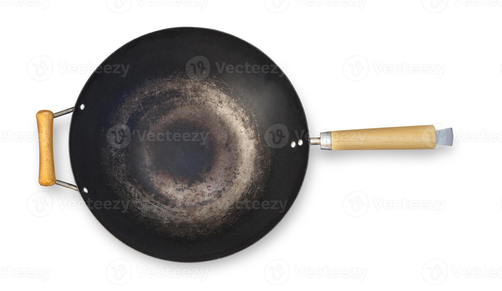 iron wok isolated photo