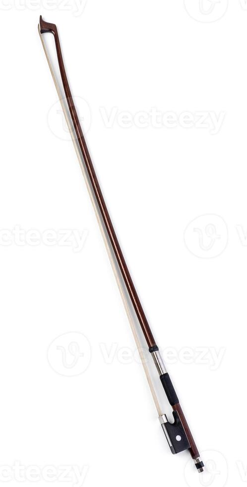 Violin bow isolated on white background photo