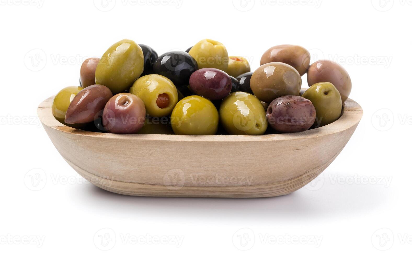 olives isolated on white photo