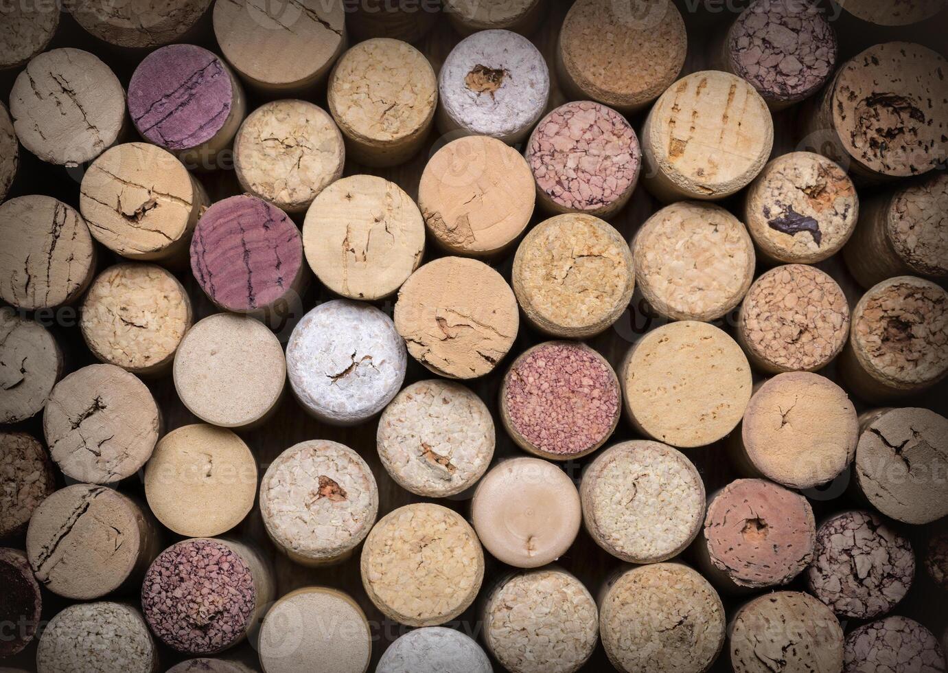 wine corks on wooden photo