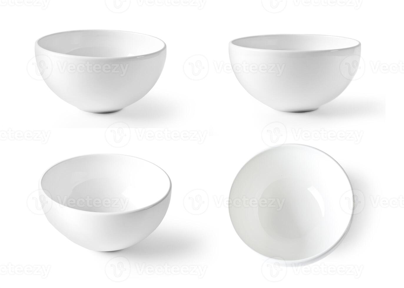 White empty bowl isolated on white background, photo