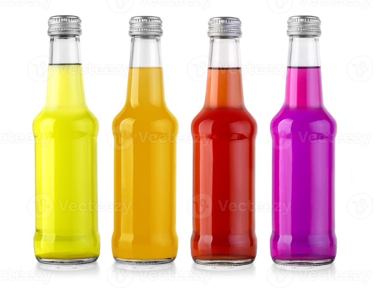 set of bottles with tasty drink photo