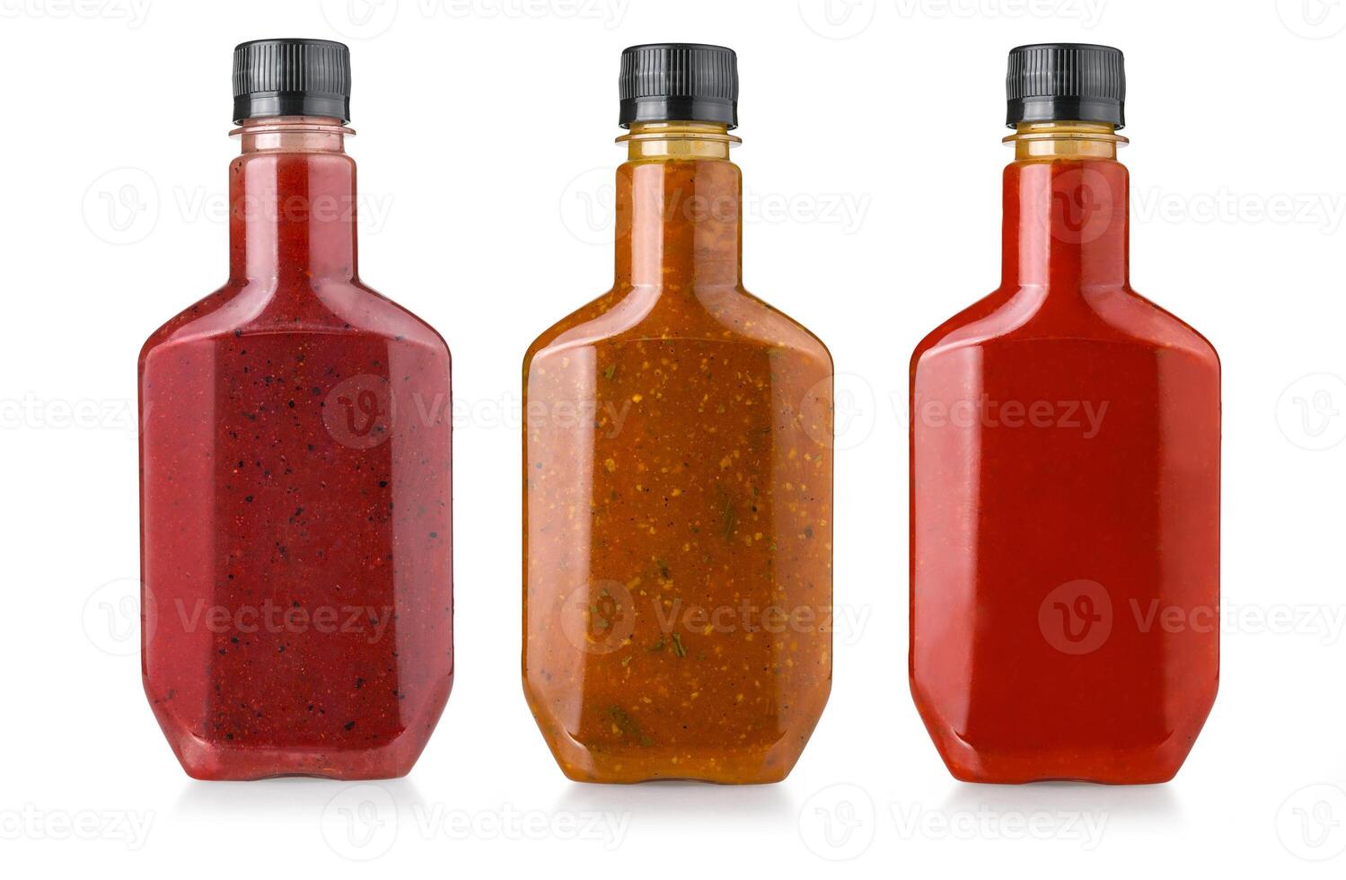barbecue sauces in  bottles photo