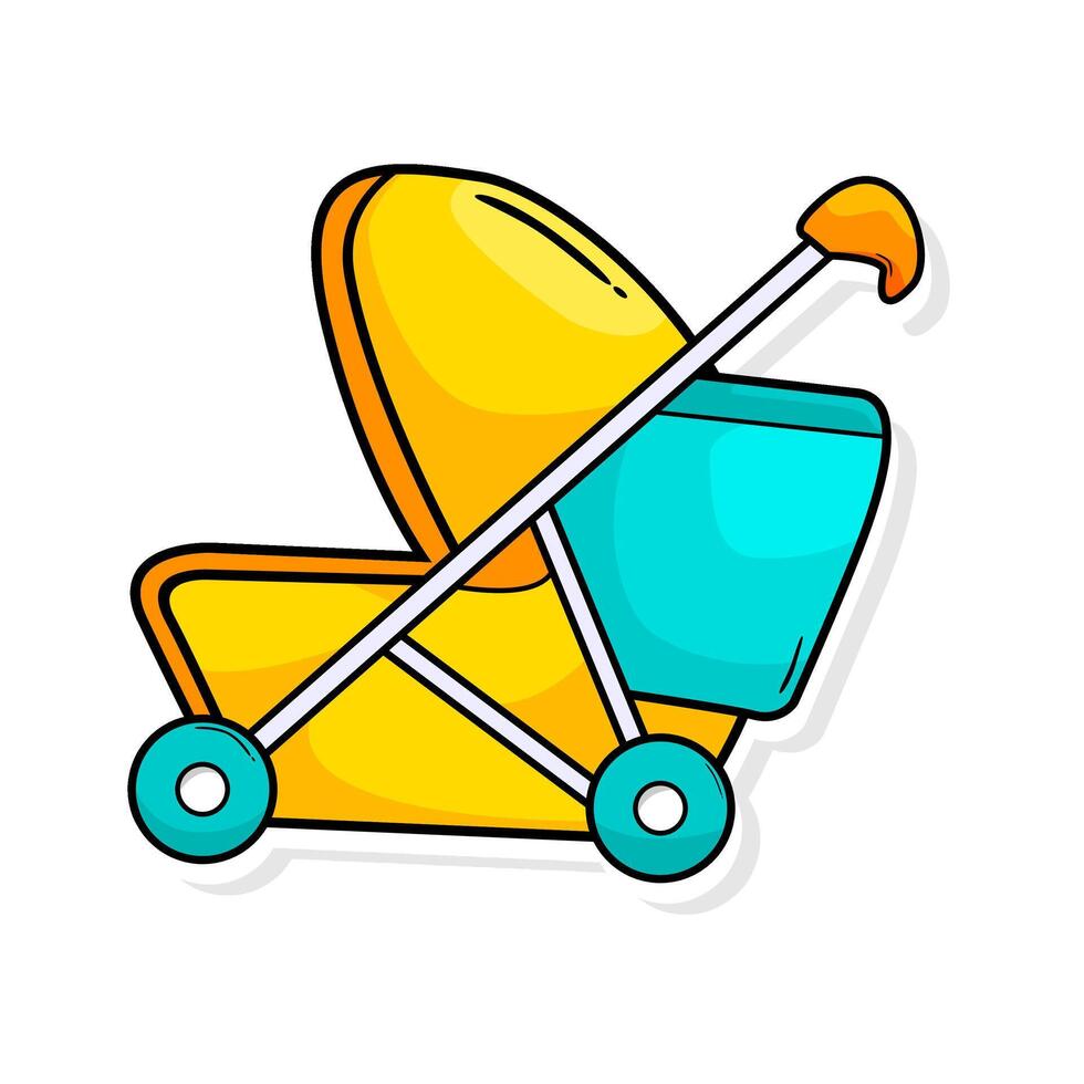 Baby toys doodle art illustration vector