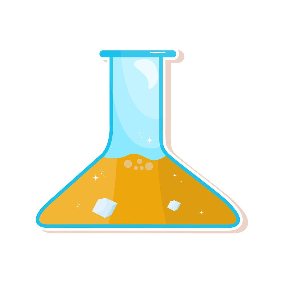 chemical bottle doodle illustration flat design vector