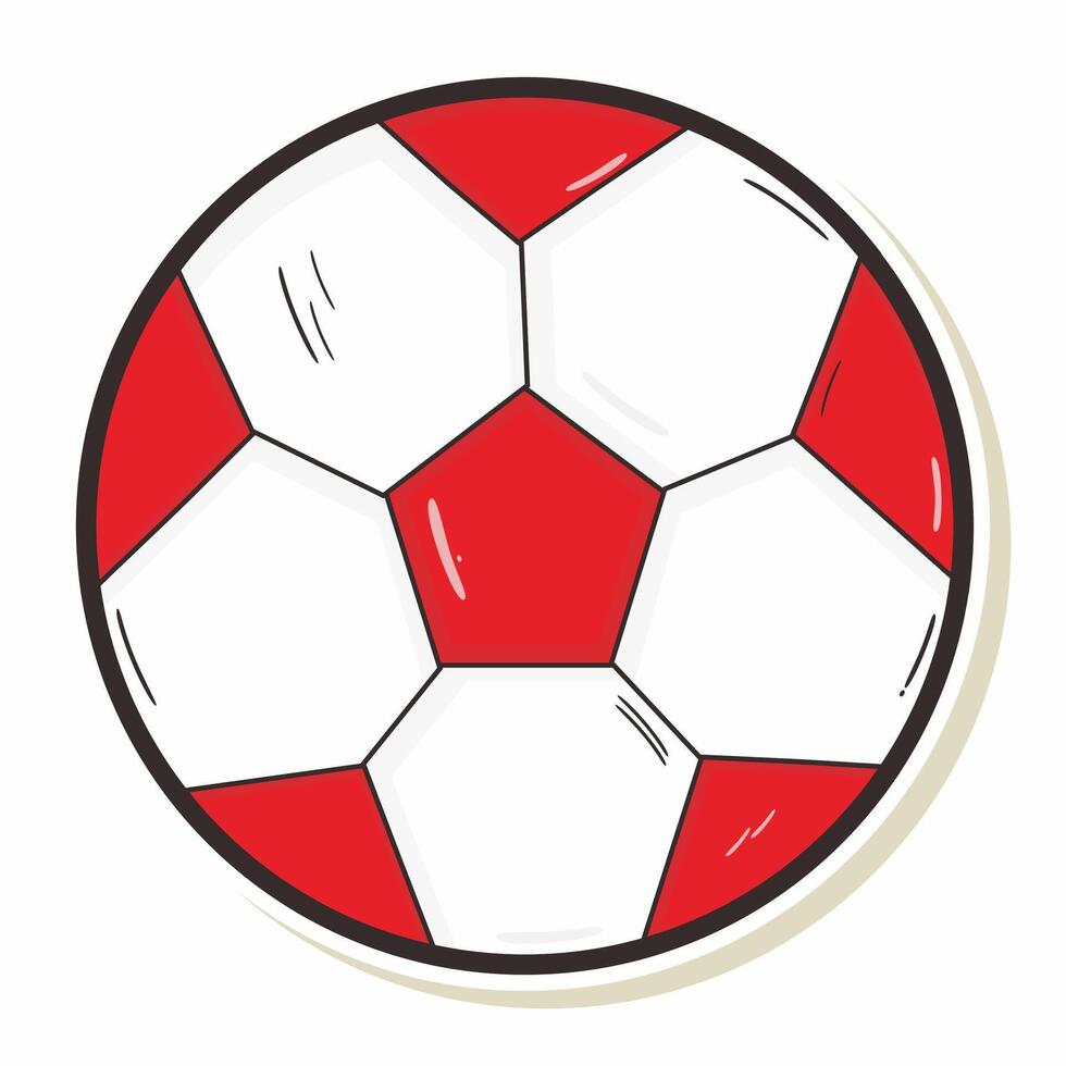 fútbol. plano ilustración de pelota vector